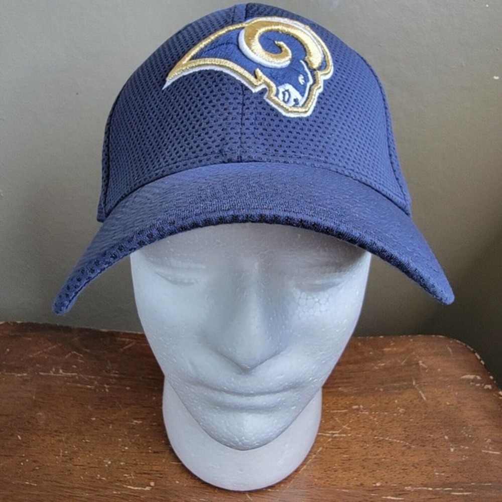 St. Louis Rams LA STL NFL Team Apparel New Era 39Thirty Medium / Large Blue